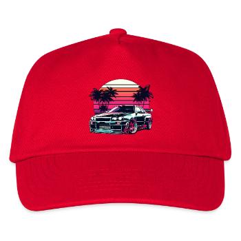 JDM car Japanese Retro Car Racing Drifting Legend - Kids’ Baseball Cap - red - Front