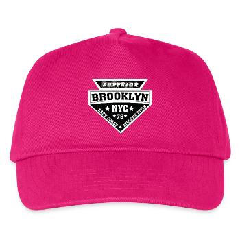 Brooklyn NYC Athletic Schild - Kinder Basecap - Fuchsia - Vorne