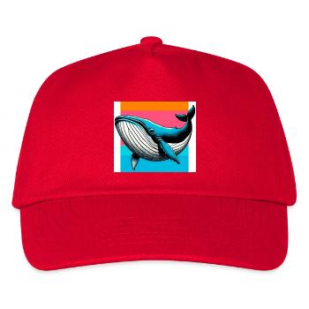 whale - Kids’ Baseball Cap - red - Front