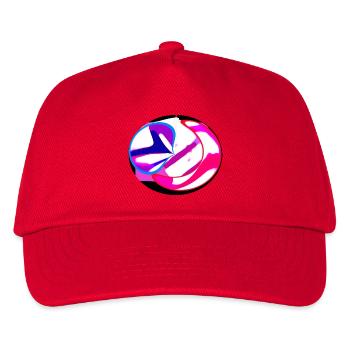 Neon Swirl Abstract - Kids’ Baseball Cap - red - Front
