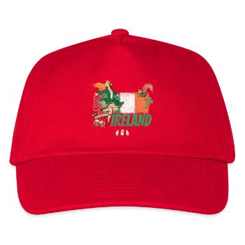 Ireland Design with Flag St Patricks Day Souvenir - Kids’ Baseball Cap - red - Front