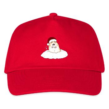 Weihnachtshamster im Schnee - Kinder Basecap - Rot - Vorne