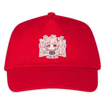 Pastel Kawaii City Girl - Kids’ Baseball Cap - red - Front