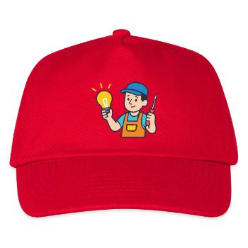 Craftsman with light bulb and screwdriver - Kids’ Baseball Cap - red - Front