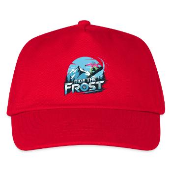  Ride The Frost Snowboard Motiv Für Snowboarder - Kinder Basecap - Rot - Vorne