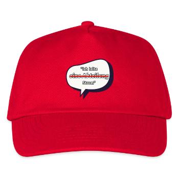 Ich leite Strom Spruch - Kinder Basecap - Rot - Vorne