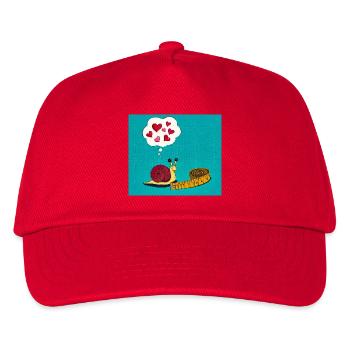 Sweet Snail with Tape Measure - Kids’ Baseball Cap - red - Front