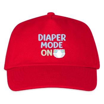DIAPER MODE ON Shirt – Baby & Parent Design - Kids’ Baseball Cap - red - Front