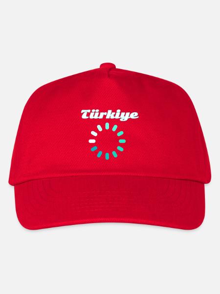 Türkei Ladekreis Turquoise - Kinder Basecap - Rot
