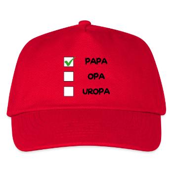PAPA Checklist - Kids’ Baseball Cap - red - Front