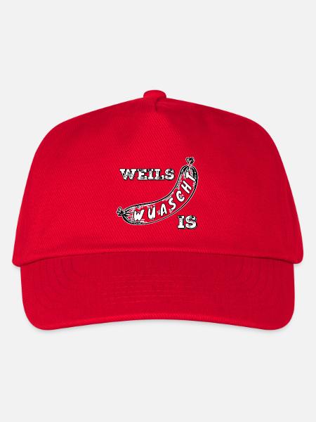 Weils Wuascht is - Kinder Basecap - Rot