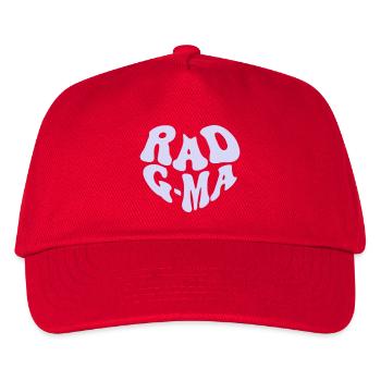 Rad Grandma - Vintage Heart (Custom Color) - Kids’ Baseball Cap - red - Front