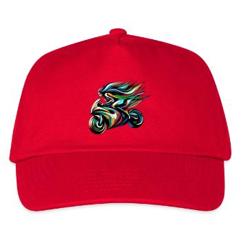Colorful Flow Moto Illustration - Kids’ Baseball Cap - red - Front