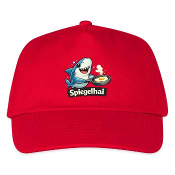 Spiegelhai Hai mit Spiegelei lustiger Wortwitz - Kinder Basecap - Rot - Vorne