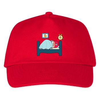 Bedtime Duck Sleepy Cartoon Scene - Kids’ Baseball Cap - red - Front