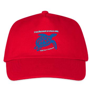 Conception de la Tortue Sea Call - Casquette de baseball Enfant - rouge - Devant