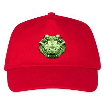 Krokodil Alligator Reptilien Kroko Liebe Krokodile - Kinder Basecap - Rot - Vorne