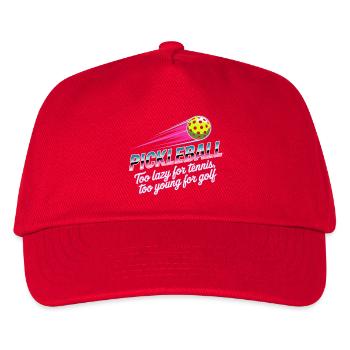 Pickleball Spieler Too Lazy For Tennis Pickleball - Kinder Basecap - Rot - Vorne