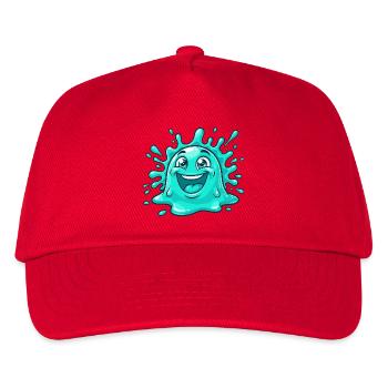 Cheerful Water Splash Cartoon - Kids’ Baseball Cap - red - Front