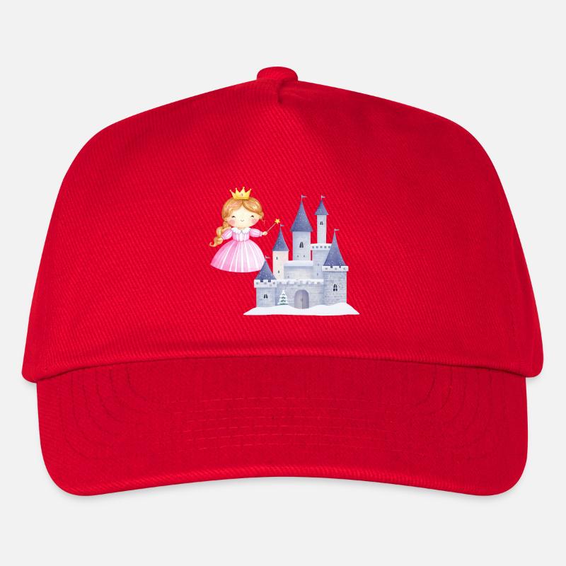 Prinzessin vor Schneeschloss - Kinder Basecap - Rot