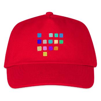 Motifs de couleurs de crayon de couleur Carrés - Abstrait - Casquette de baseball Enfant - rouge - Devant
