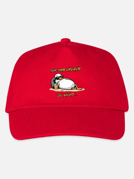 Urlaubsmöwe Ich hab Urlaub. Du nicht - Kinder Basecap - Rot