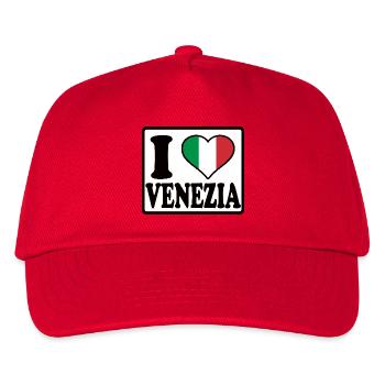 Ich liebe Venedig - Kinder Basecap - Rot - Vorne