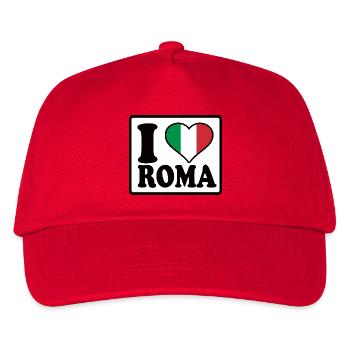 I love Roma, Rom - Kinder Basecap - Rot - Vorne
