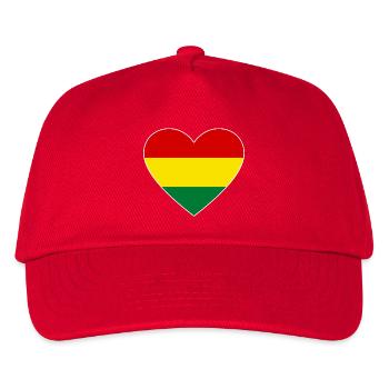Bolivia Flag Heart - Kids’ Baseball Cap - red - Front