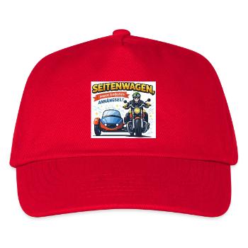 Seitenwagen, mein liebstes Anhängsel - Kinder Basecap - Rot - Vorne