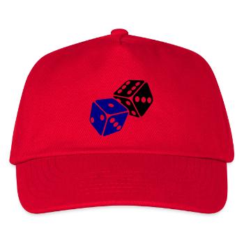 Blue Cube Minimal Design - Kids’ Baseball Cap - red - Front