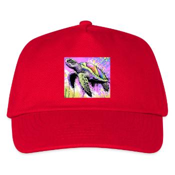 Schildkröte - Kinder Basecap - Rot - Vorne