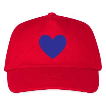 Cœur Bleu Clair - Casquette de baseball Enfant - rouge - Devant