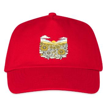 Ukraine Design Ukraine Flag Sunflower Wheat Map - Kids’ Baseball Cap - red - Front
