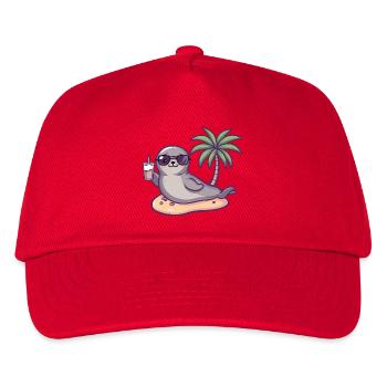 Vacances d’été de Seal - Casquette de baseball Enfant - rouge - Devant