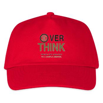 Trop réfléchir – Humour sur la sur-réflexion - Casquette de baseball Enfant - rouge - Devant