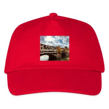 Bunte Mietshäuser am Fluss - Kinder Basecap - Rot - Vorne