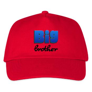 Schriftzug Big Brother für den großen Bruder - Kinder Basecap - Rot - Vorne