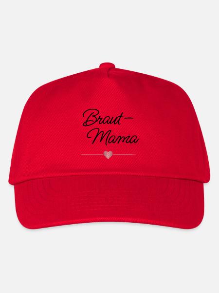 Braut Mama Herz Hochzeit Geschenk - Kinder Basecap - Rot