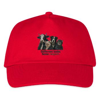 Same Respect – Cooles Statement für Tierfreunde - Kinder Basecap - Rot - Vorne