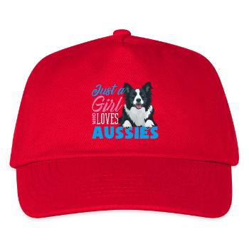 Australian Shepherd - Mein treuer Aussie - Kinder Basecap - Rot - Vorne
