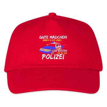 Beste Mädchen Sind Bei Der Polizei Polizistin - Kinder Basecap - Rot - Vorne