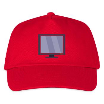 Fernsehen - Kinder Basecap - Rot - Vorne
