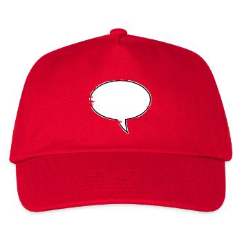 Sprechblase Design used - Kinder Basecap - Rot - Vorne
