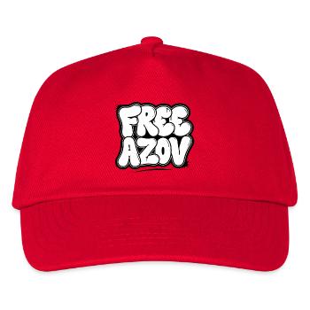 Free Azov – Blasen-Graffiti - Kinder Basecap - Rot - Vorne