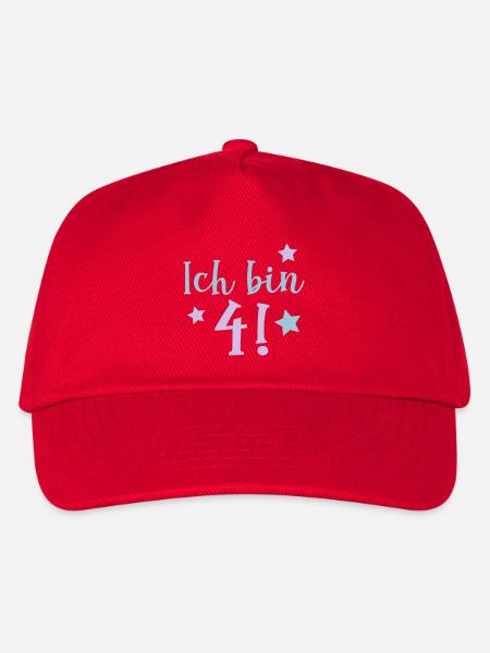 ich bin 4! - Kinder Basecap - Rot