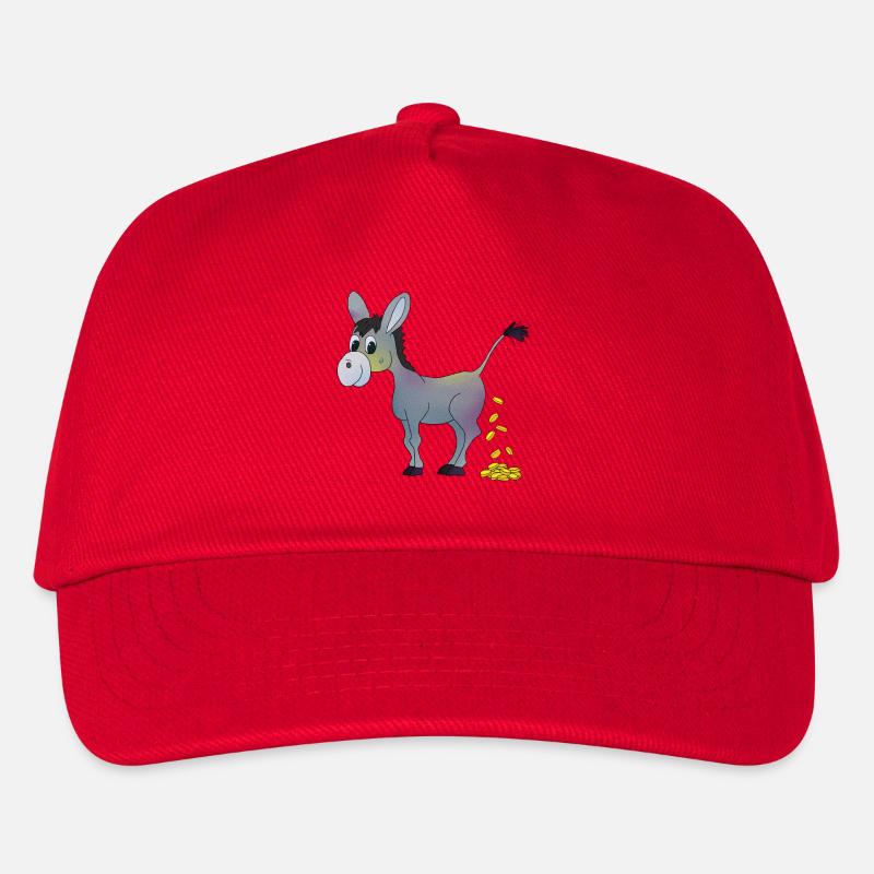 Goldesel - Kinder Basecap - Rot