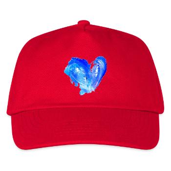 Blaues Wasserherz - Kinder Basecap - Rot - Vorne