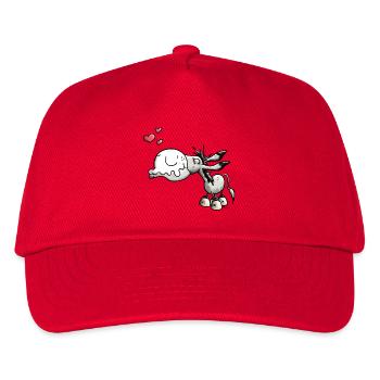 Es ist knutsch Esel Zeit - Kinder Basecap - Rot - Vorne