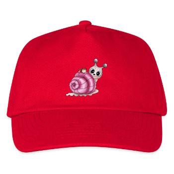 schneckenhaus pink - Kinder Basecap - Rot - Vorne